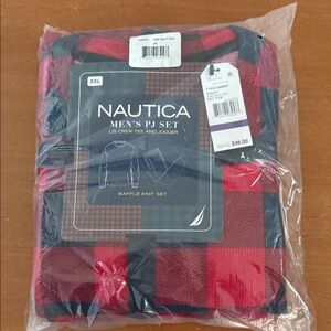 Nautica Red and Black Men's PJ Set